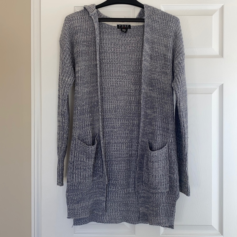 Blue/White Knit Cardigan